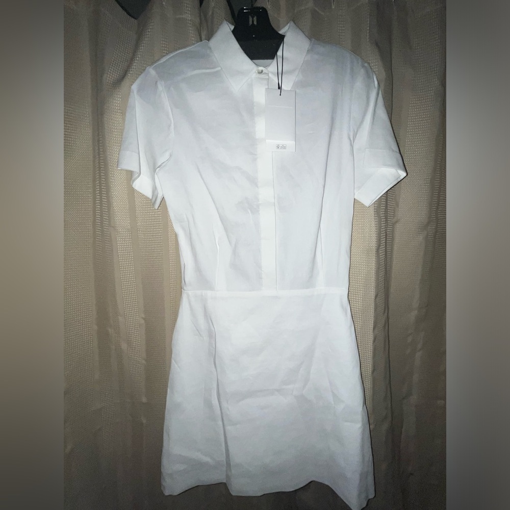 Theory white linen dress size 4